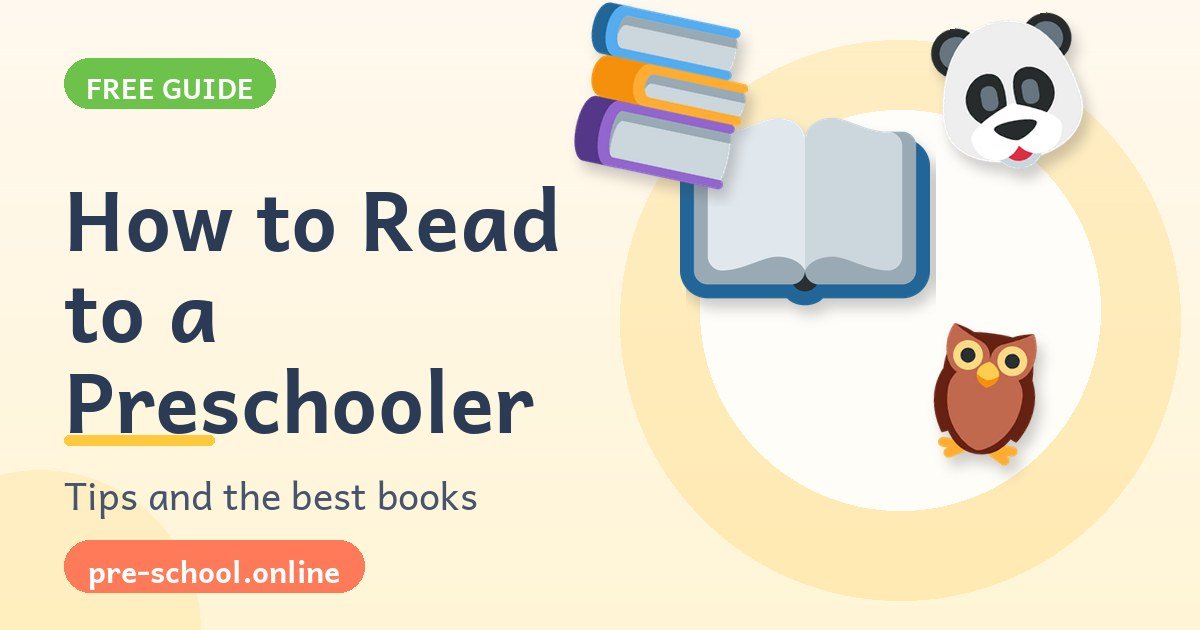 Open book, books, a panda, and an owl for reading to a preschooler