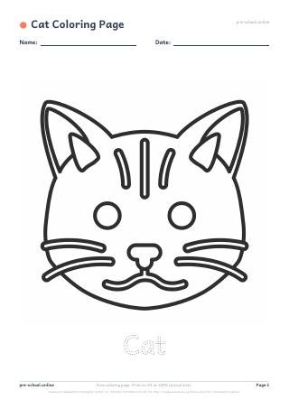 Cat Coloring Page preview