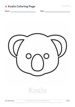 Koala Coloring Page preview