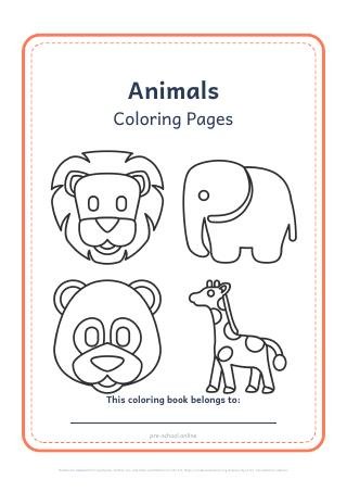 Animals coloring pages pack cover