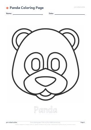 Panda Coloring Page preview