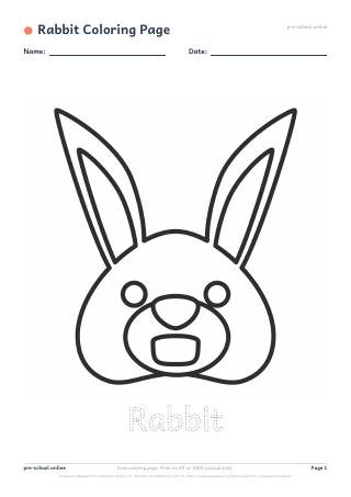 Rabbit Coloring Page preview