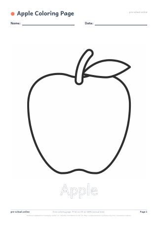 Apple Coloring Page preview