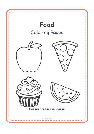 Food coloring pages pack cover
