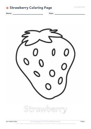 Strawberry Coloring Page preview