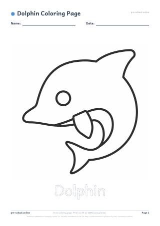 Dolphin Coloring Page preview