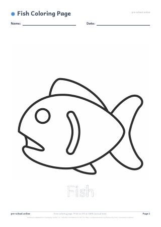Fish Coloring Page preview