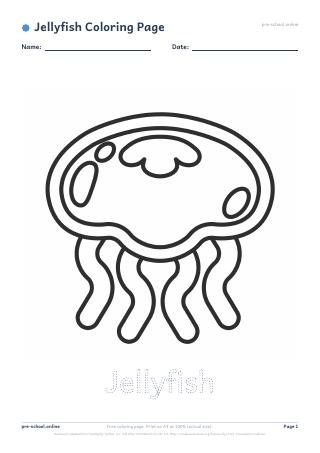Jellyfish Coloring Page preview