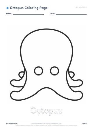 Octopus Coloring Page preview