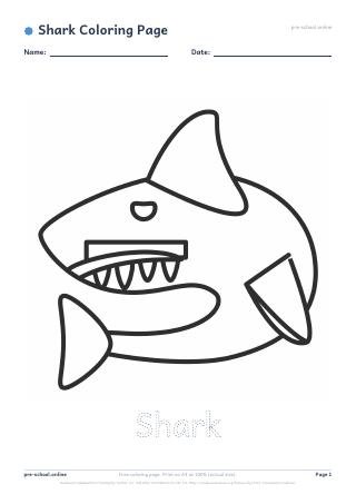 Shark Coloring Page preview