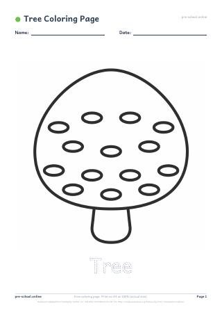 Tree Coloring Page preview