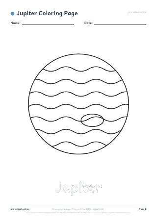 Jupiter Coloring Page preview