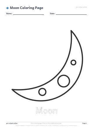Moon Coloring Page preview
