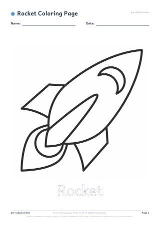 Rocket Coloring Page preview