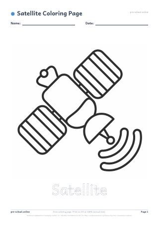Satellite Coloring Page preview