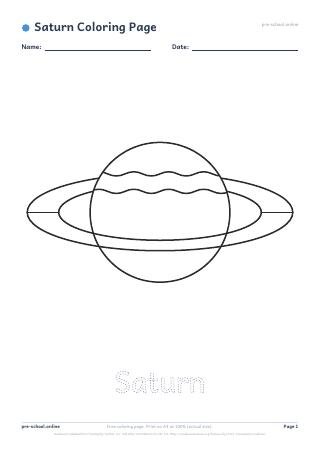 Saturn Coloring Page preview
