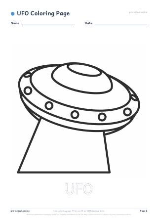 UFO Coloring Page preview