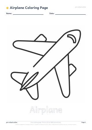 Airplane Coloring Page preview