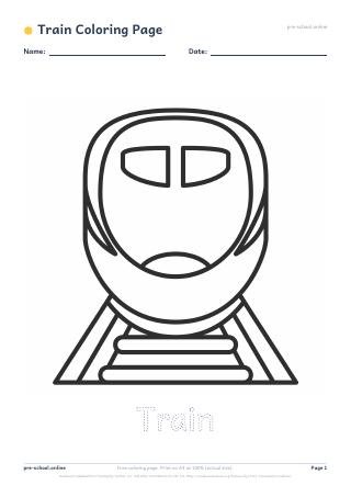 Train Coloring Page preview
