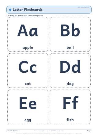 Alphabet Flashcards worksheet preview