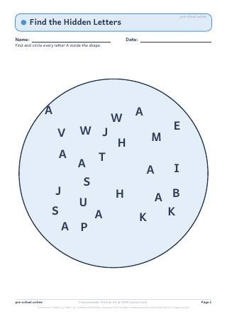 Alphabet Fun Shapes worksheet preview