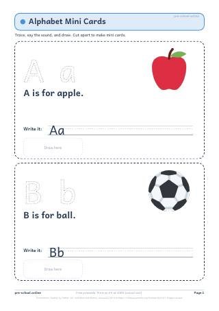 Alphabet Minibooks worksheet preview