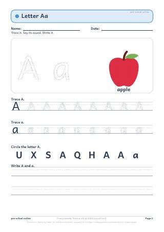 Alphabet Worksheets free printable worksheet preview