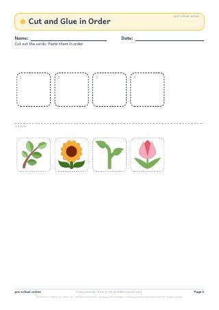 Cut and Glue worksheet preview