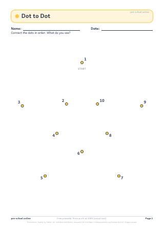 Dot to Dot worksheet preview