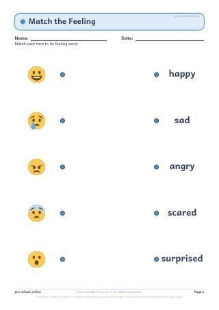 Feelings Faces worksheet preview