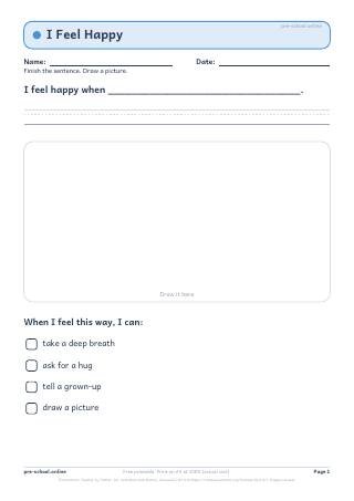 How Do I Feel? worksheet preview