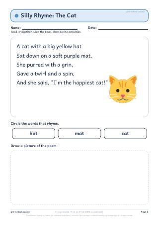Limericks worksheet preview