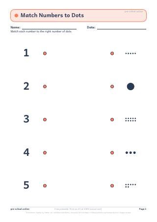 Match Numbers worksheet preview