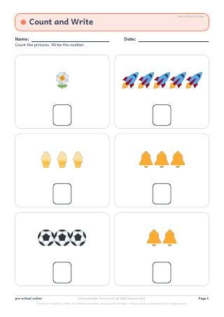 Number Activities worksheet preview