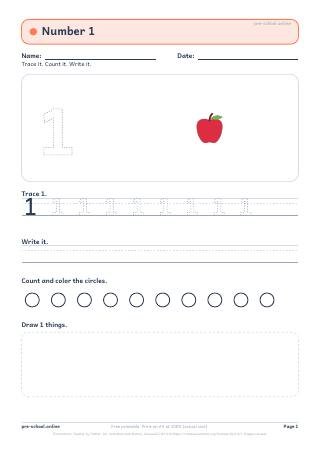 Number Worksheets free printable worksheet preview