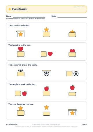 Positions worksheet preview