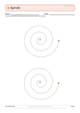 Spirals and Loops worksheet preview