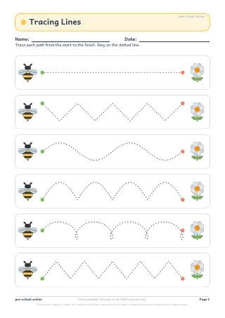 Tracing worksheet preview