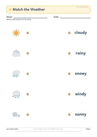 Weather worksheet preview